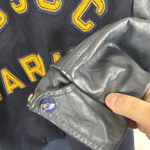 Vintage Canadian RCSCC Warrior Varsity Jacket Men’s M Wool Leather  Sea Cadets - Picture 9 of 11